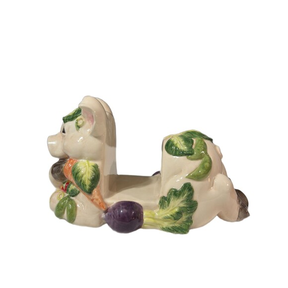 Fitz and Floyd Percy the Pig Napkin Holder Collectible Rare - Picture 2 of 7